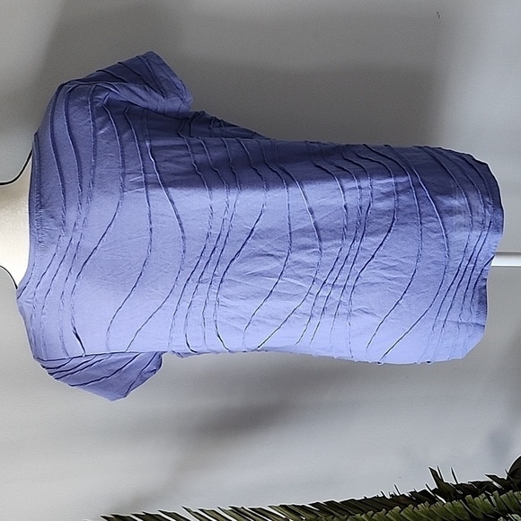 Simply Vera Vera Wang lilac cap sleeve tee with detail - Picture 2 of 12